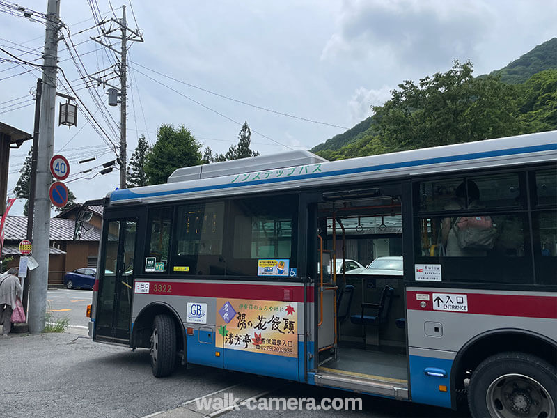 榛名神社から高崎駅に向かうバス