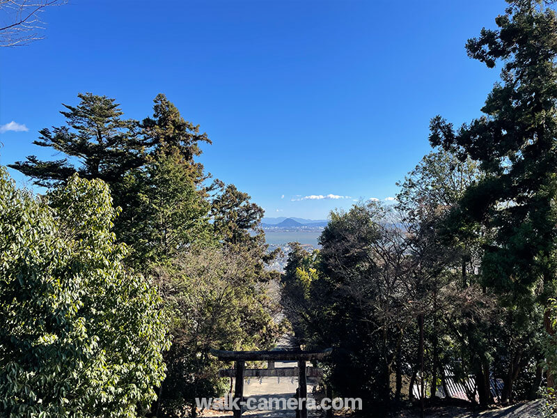 日吉東照宮から見る琵琶湖の風景