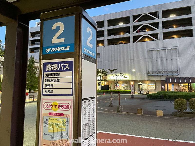 鶴岡駅　加茂水族館行きのバス