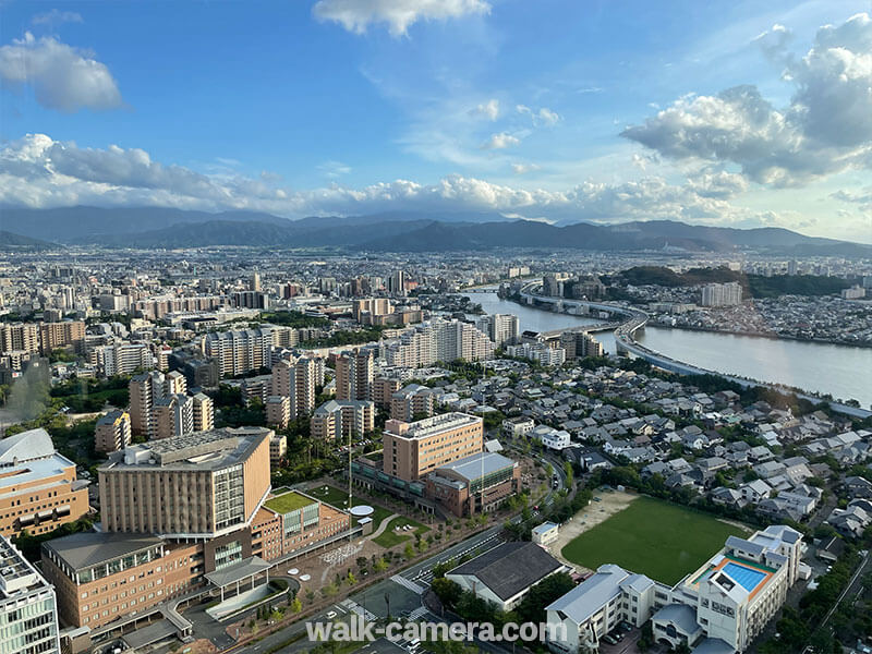 福岡タワー　展望台から見る市街地の風景