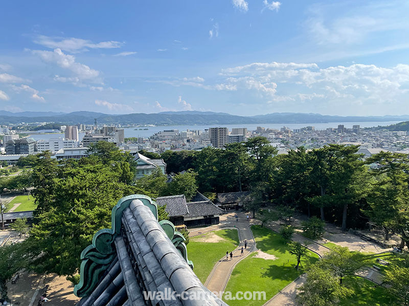 松江城　天守閣からの風景