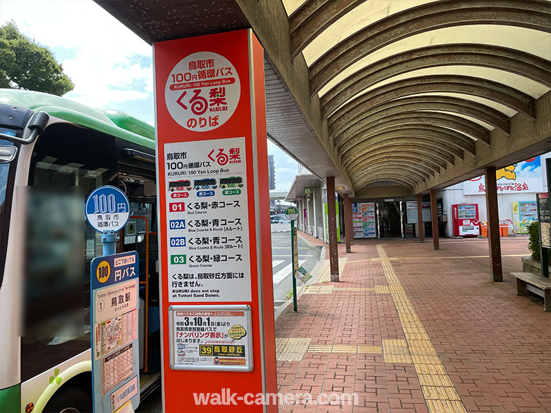 鳥取駅　100円循環バス　乗り場