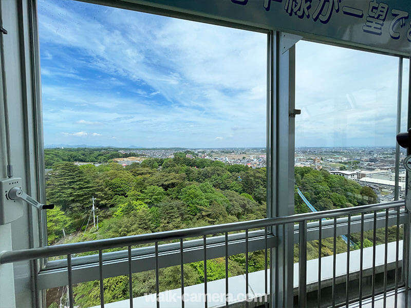 宇都宮タワー　展望台からの景色