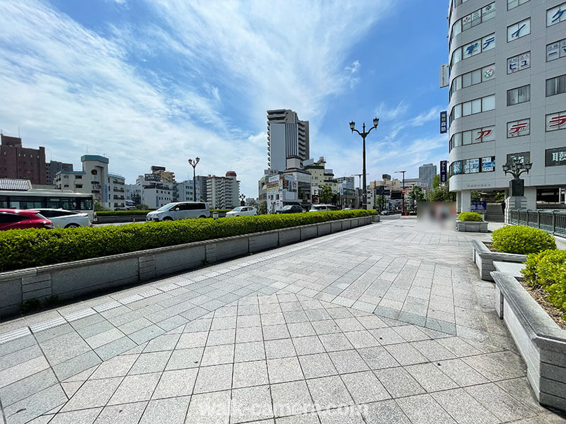 宇都宮駅から栃木県総合文化センターへの徒歩での行き方・所要時間