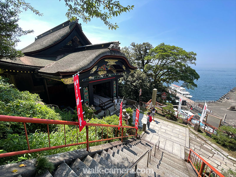 竹生島　宝厳寺　石段　唐門