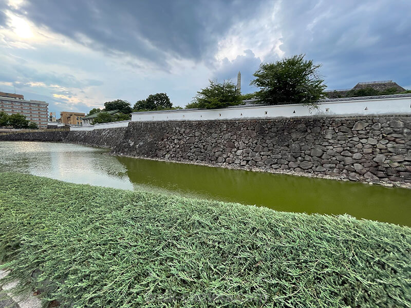 甲府城（舞鶴城公園）　石垣　堀