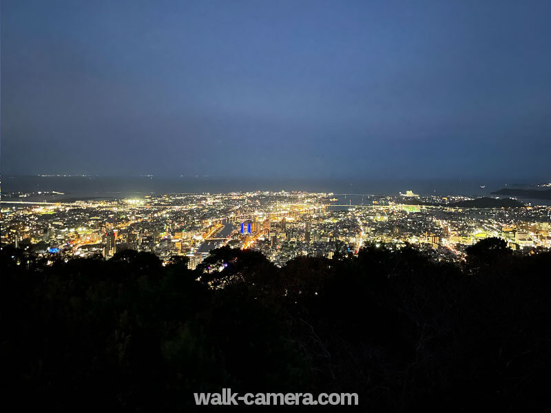 眉山公園から見る夜景の景色