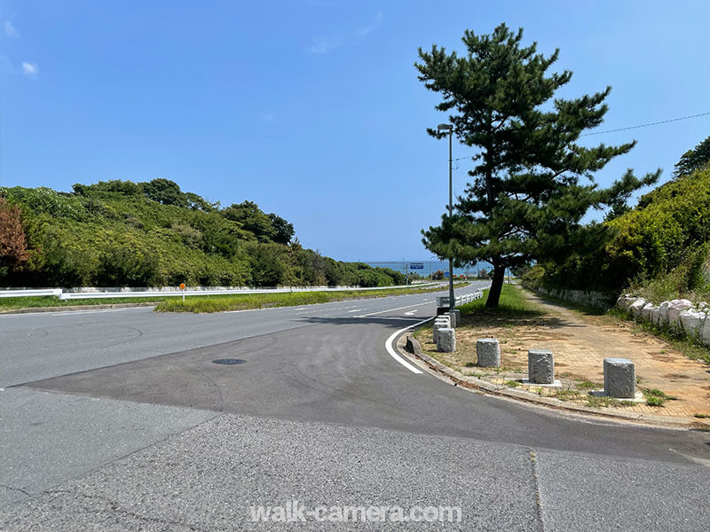 ひたち海浜公園の南口ゲートから阿字ヶ浦海岸への道のり