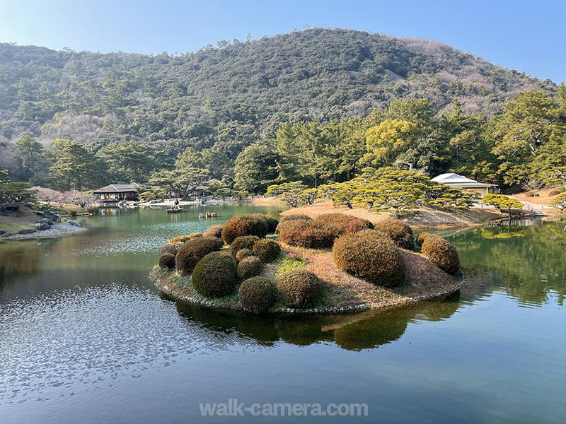 栗林公園 芙蓉峰（北湖）見どころ