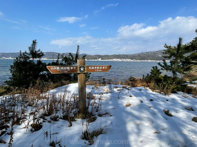 天橋立 現在地の標識