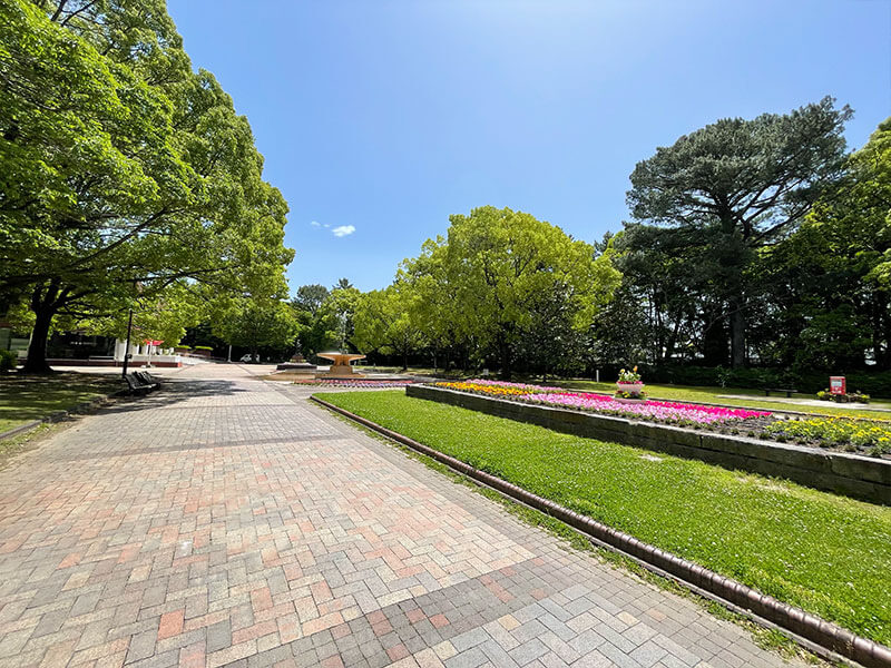 吉田城（豊橋公園）噴水広場