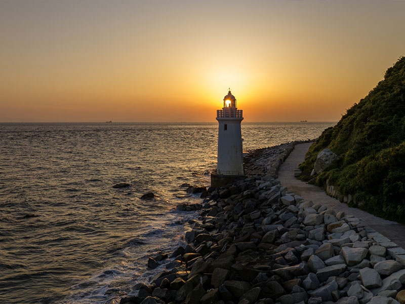 伊良湖岬灯台 夕日