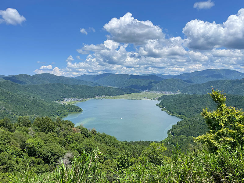 賤ヶ岳古戦場から見る余呉湖
