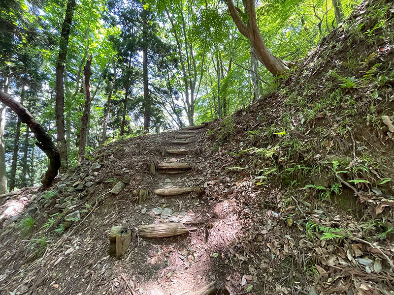 飯浦の切通しから賤ヶ岳の山頂への道のり