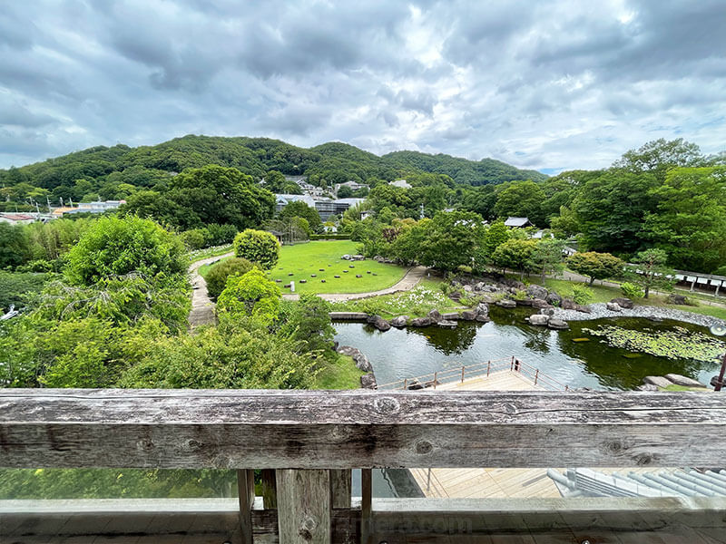池田城跡公園 やぐら風展望休憩舎 展望台から見る景色