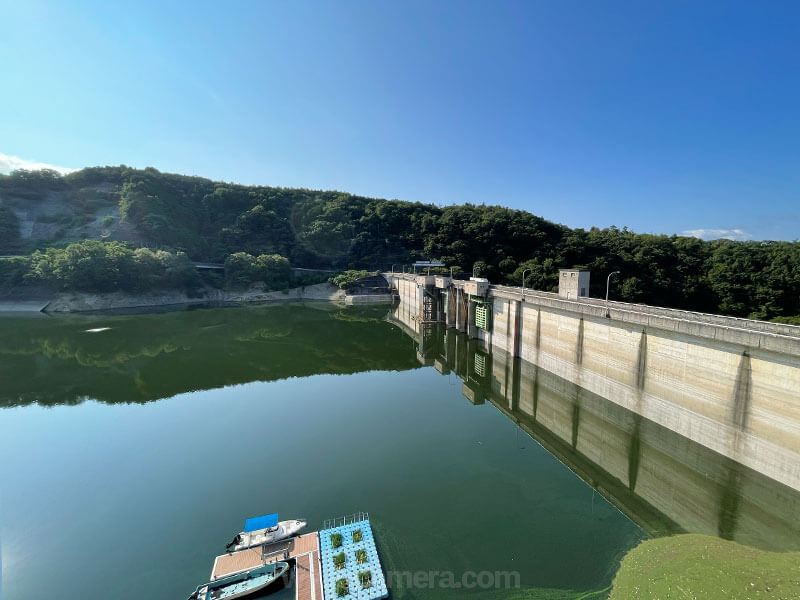 一庫ダム(知明湖)の展望台からの景色
