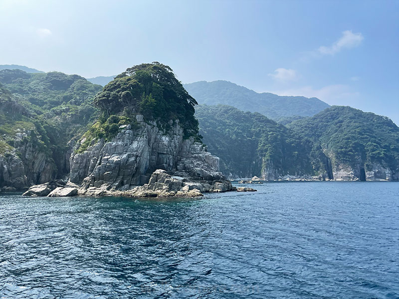 蘇洞門めぐり遊覧船の船旅の終わり